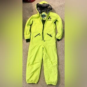 Neon Yellow Size M1 (Medium) Oneskee Ski Bib